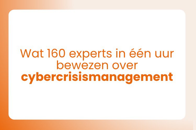 What 160 experts proved in one hour about cyber crisis management cover